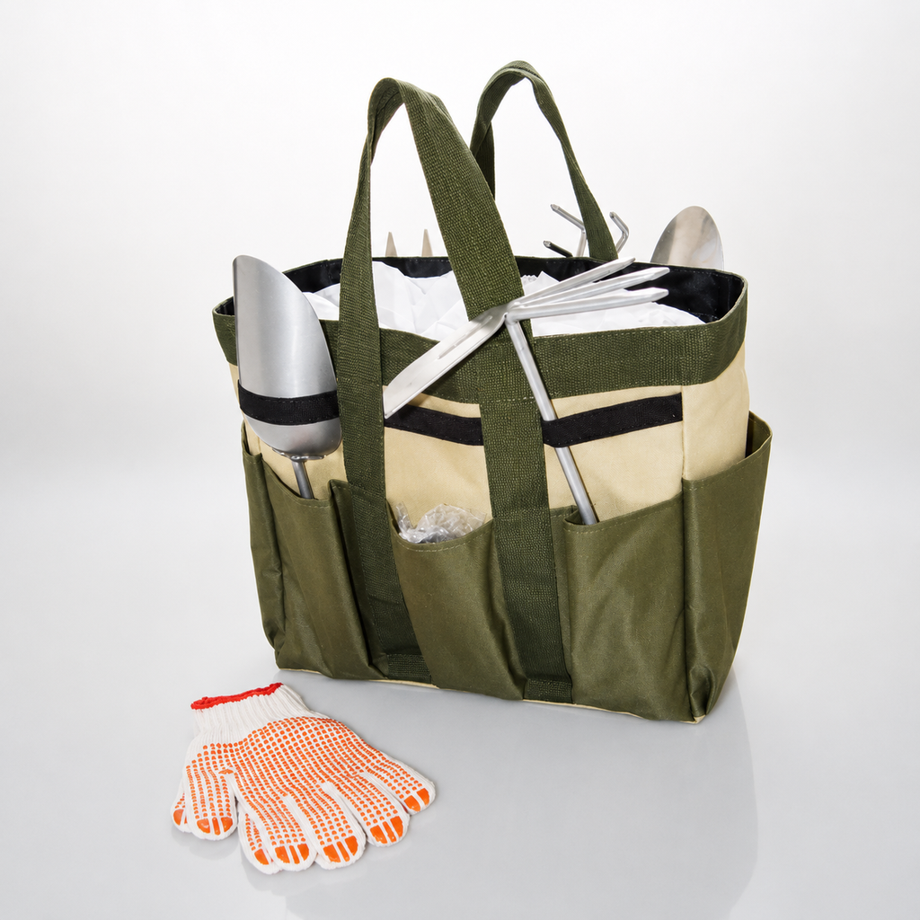 Garden Tool Organizer Tote Bag with Multiple Pockets