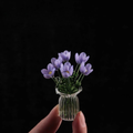 Glass Flower Bouquet Artificial Floral Decoration for Home Decor