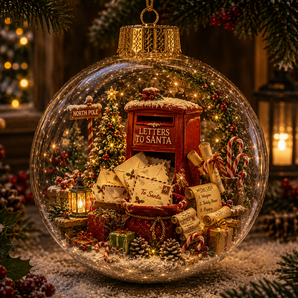 Light-Up Christmas Story Globe Ornament