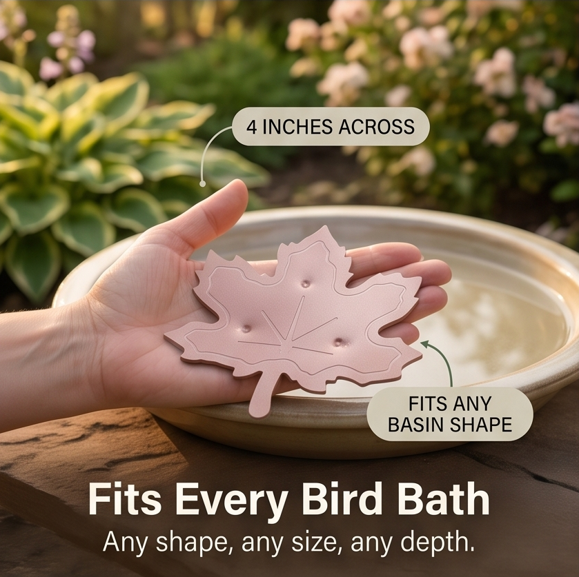 Pure Copper Leaf Bird Bath Purifier for Algae Control