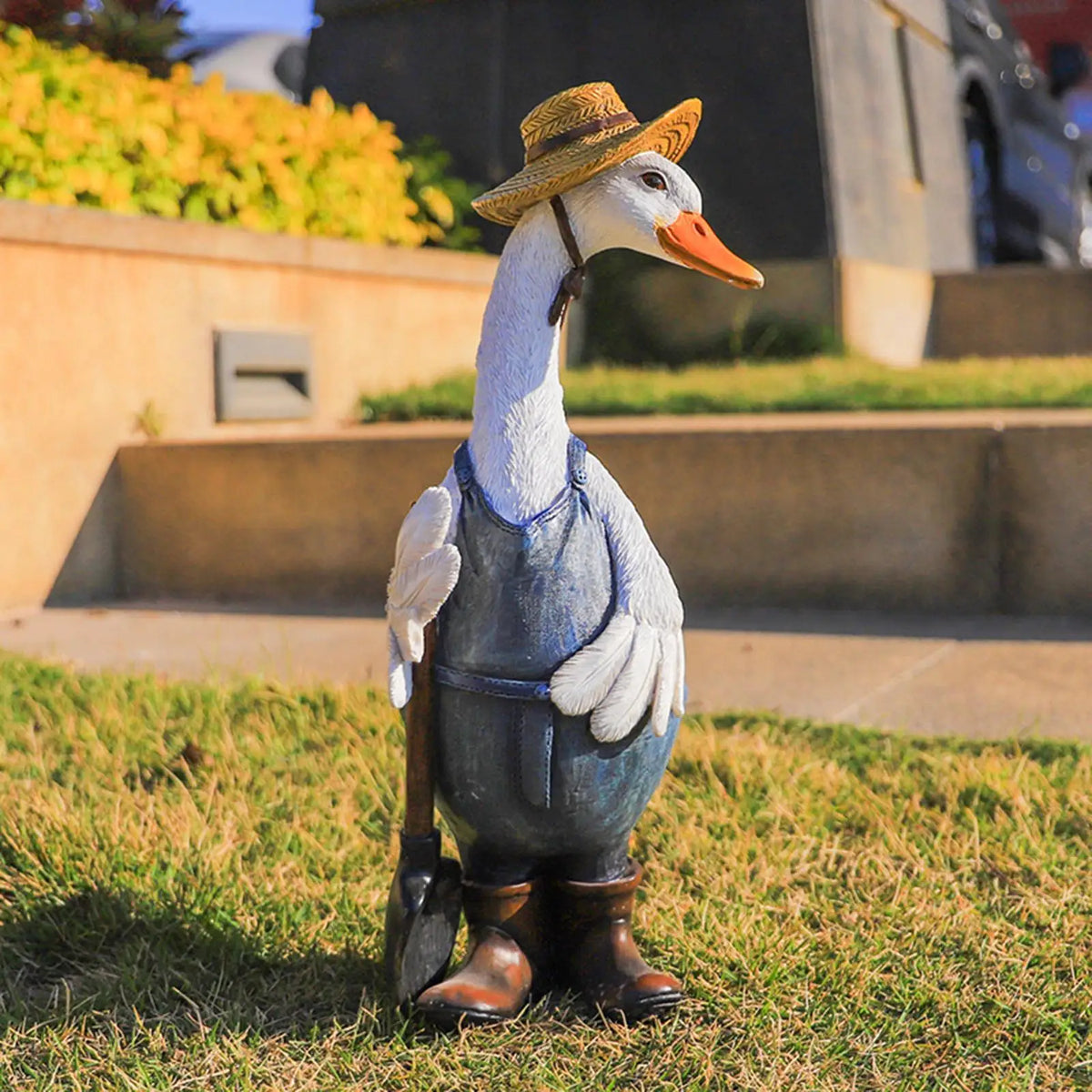 Duck Garden Statue Outdoor Sculpture Garden Decor for Yard