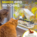 Clear Window Bird Feeder with Removable Seed Tray and Suction Cups