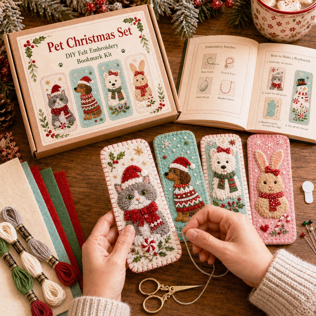 DIY Felt Embroidery Bookmark Kit