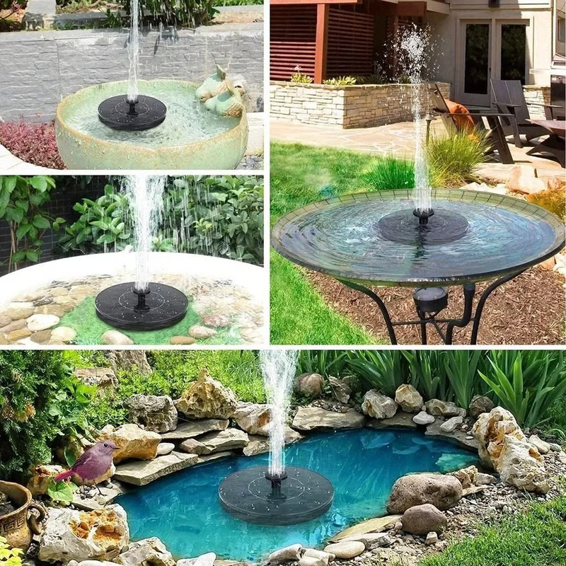 Solar Floating Fountain Pump Garden Water Fountain for Bird Bath Pond and Pool