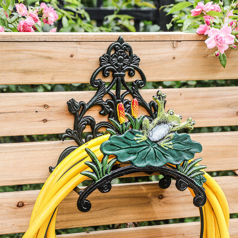 Decorative Cast Iron Garden Hose Holder Wall Mounted Outdoor
