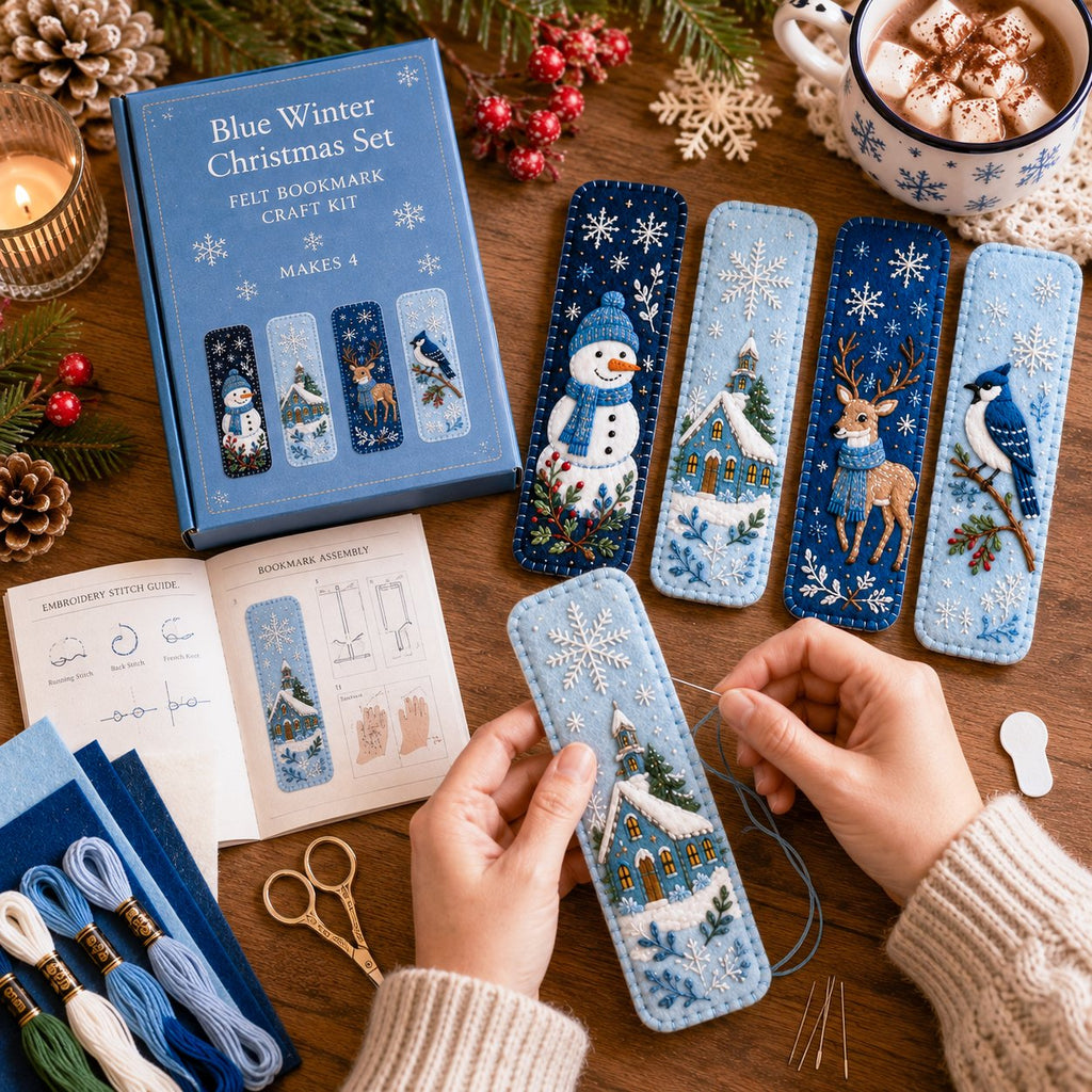 DIY Felt Embroidery Bookmark Kit