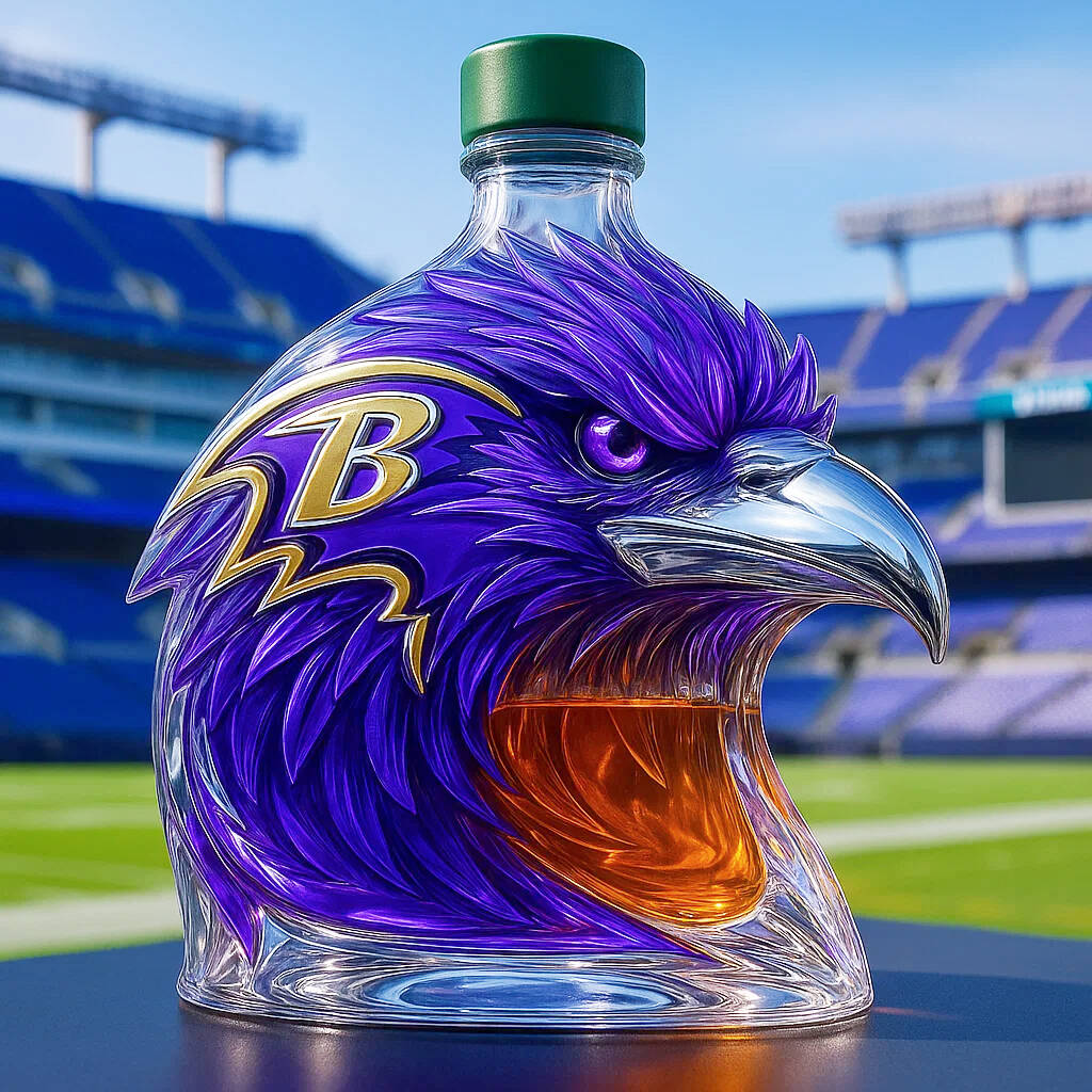 Baltimore Ravens Whisky Bottle