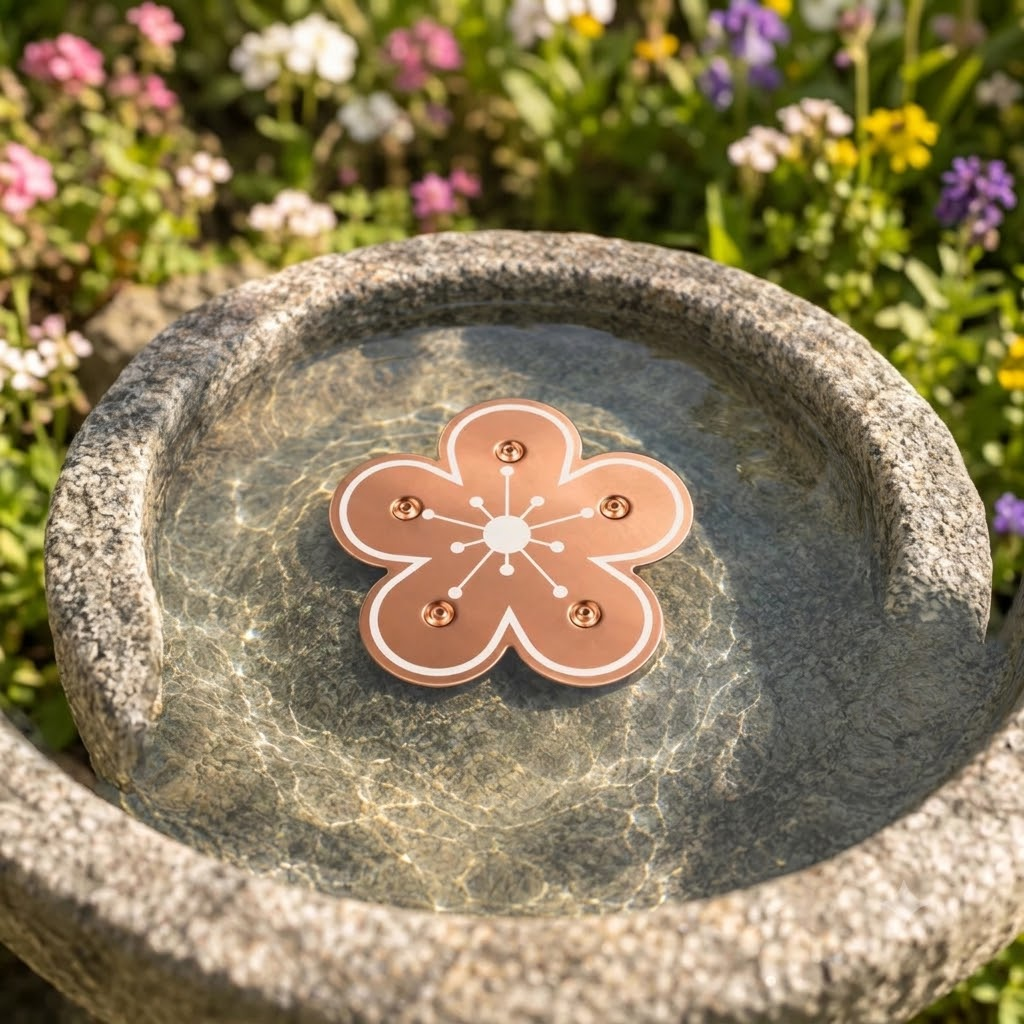 Copper Bird Bath Algae Control Disc for Cleaner Water