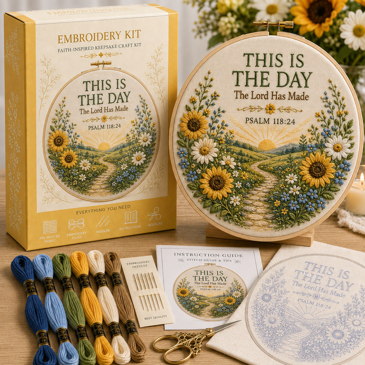 Faith & Scripture Embroidery Kit