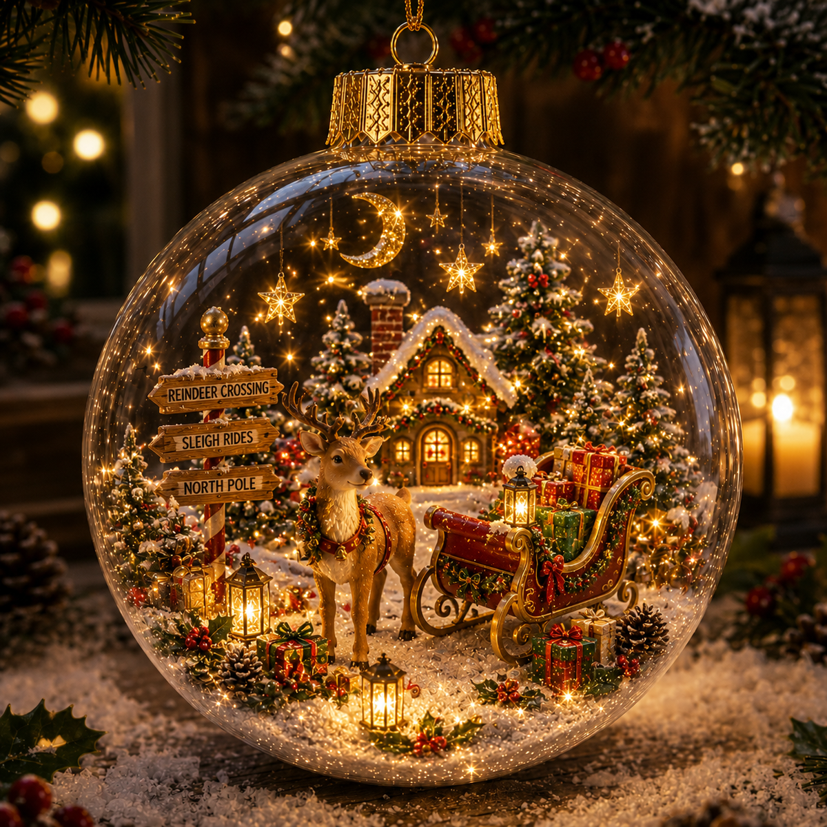 Light-Up Christmas Story Globe Ornament