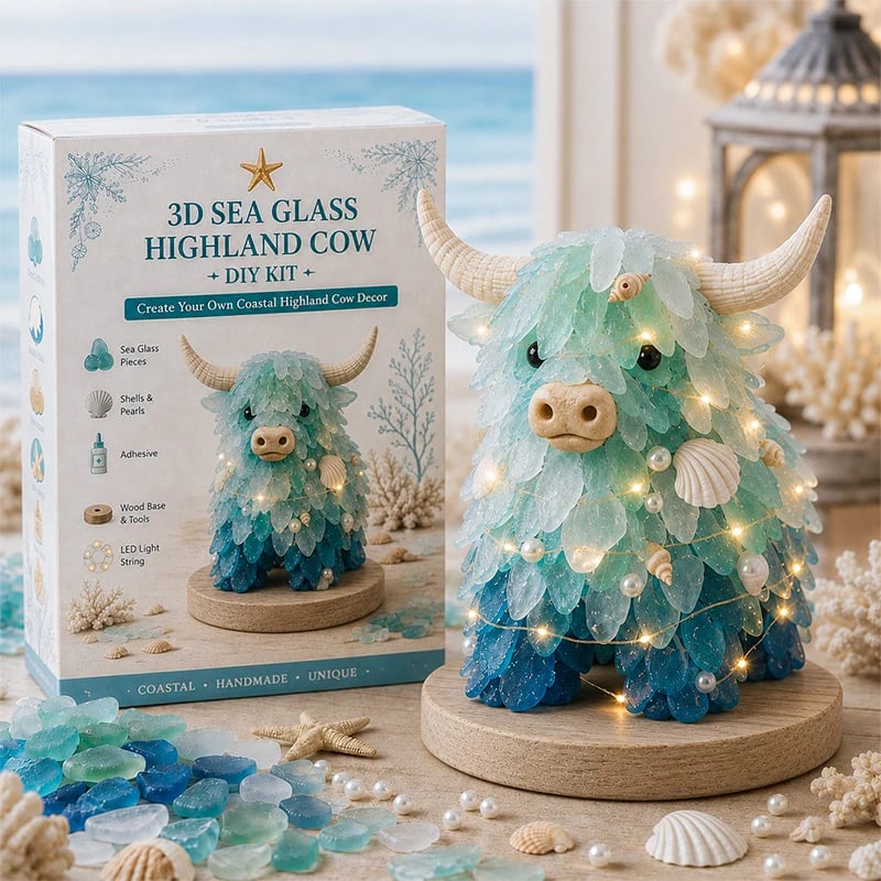Beginner-Friendly DIY 3D Lighted Sea Glass-Style Art Kit Collection
