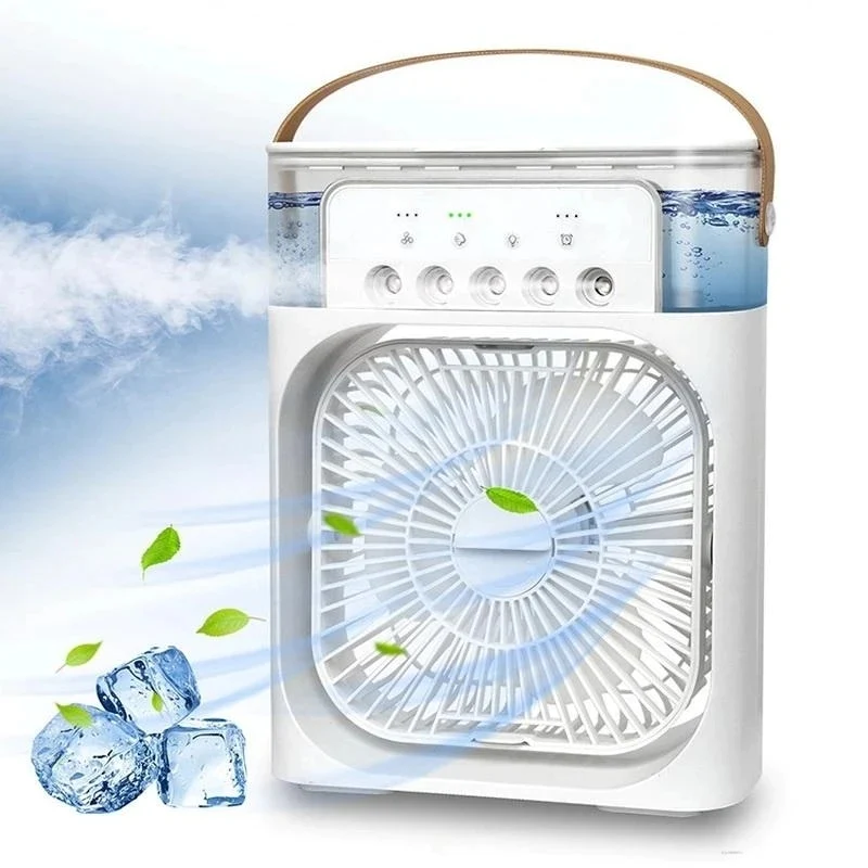 Mini Ice Misting Fan with Humidifier USB Rechargeable Desk Fan