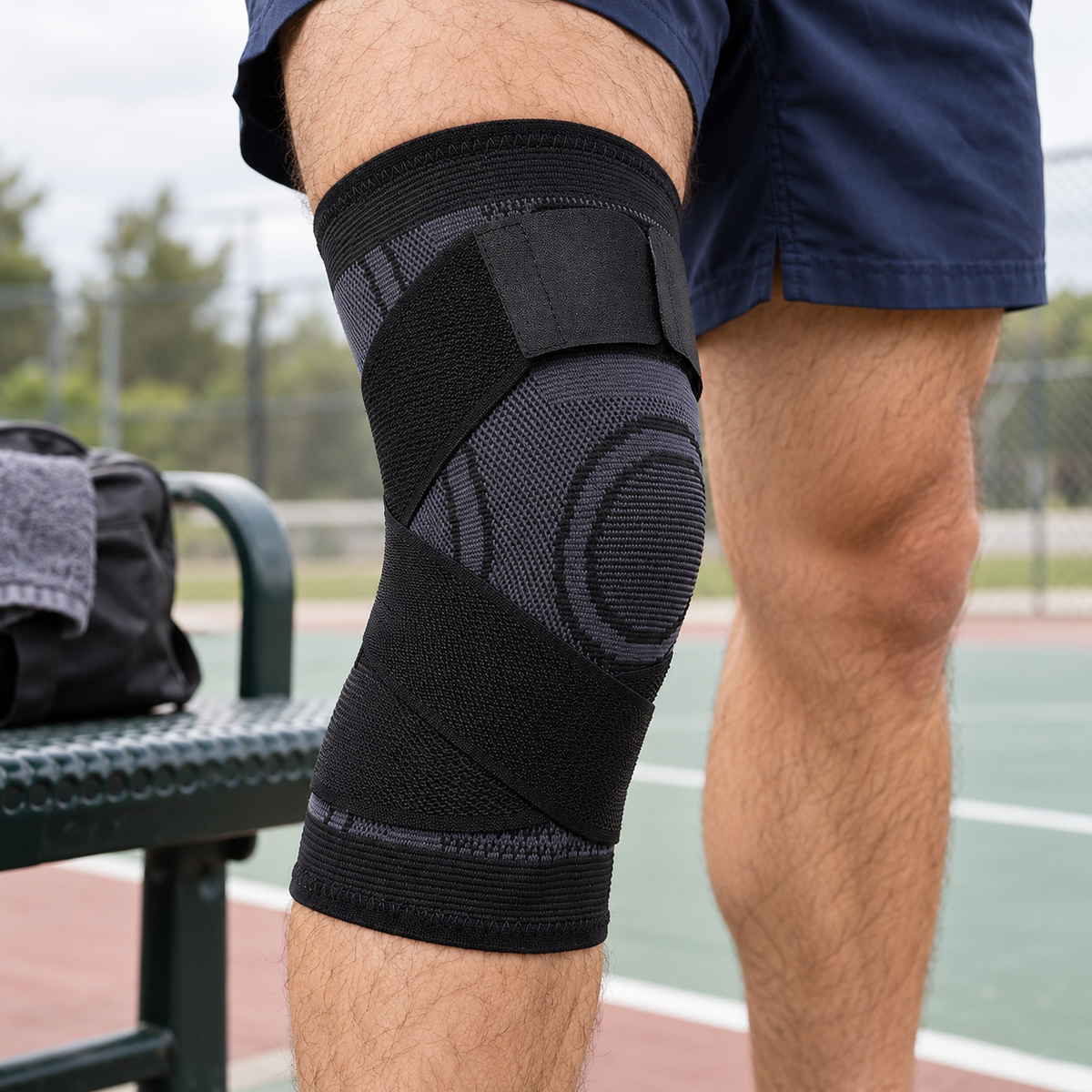 Adjustable Cross-Strap Knee Support Sleeve