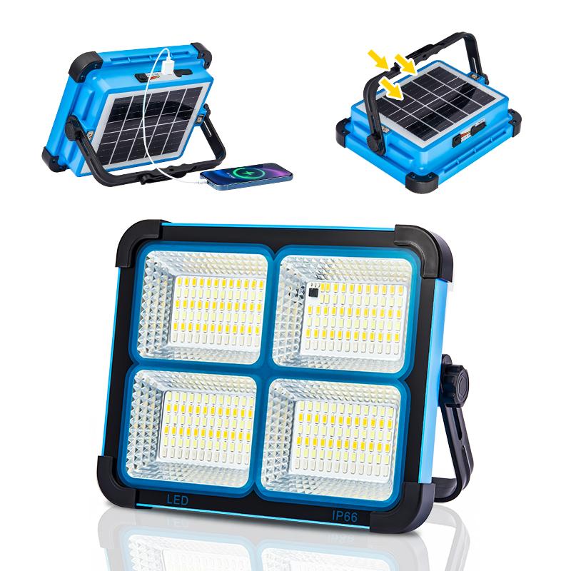 Solar LED Work Light — Portable & Rechargeable, Bright, Durable, Waterproof, Magnetic