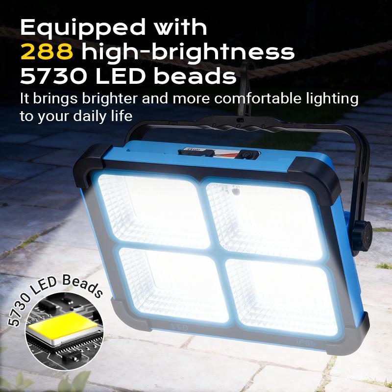 Solar LED Work Light — Portable & Rechargeable, Bright, Durable, Waterproof, Magnetic