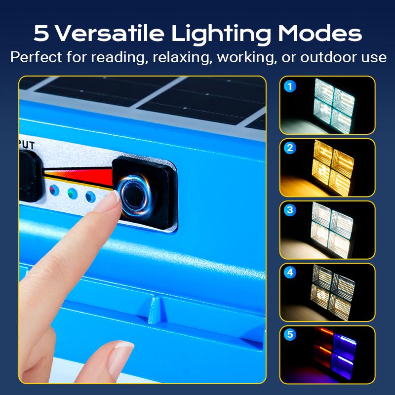 Solar LED Work Light — Portable & Rechargeable, Bright, Durable, Waterproof, Magnetic