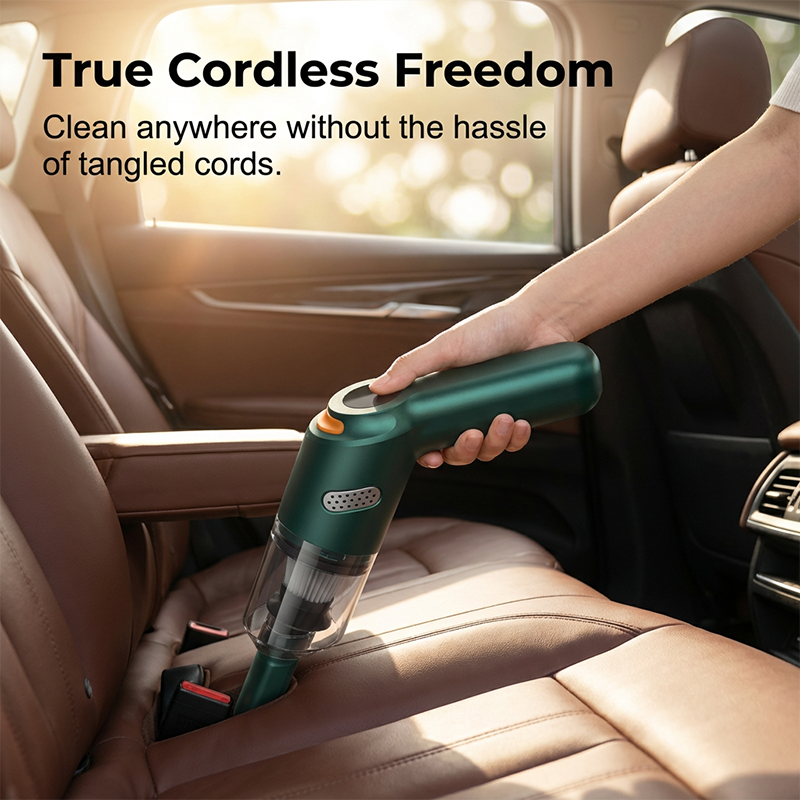 Cordless car vacuum – 10000Pa suction, lightweight, long battery life!