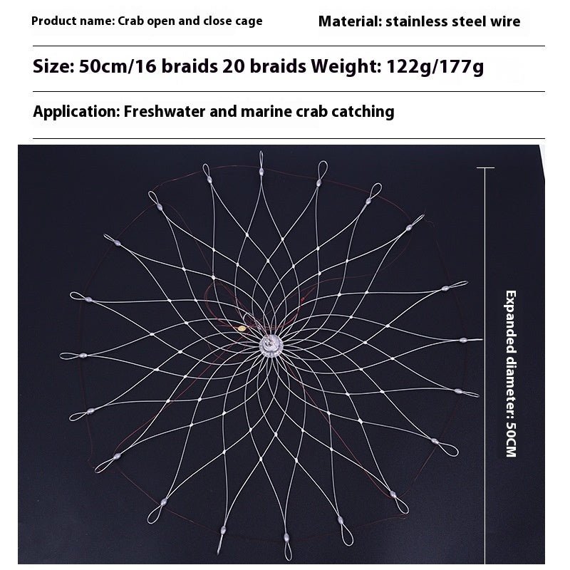 Stainless-Steel Folding Crab Net