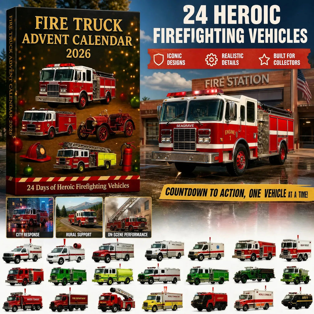 2026 Fire Truck Advent Calendar Play Set