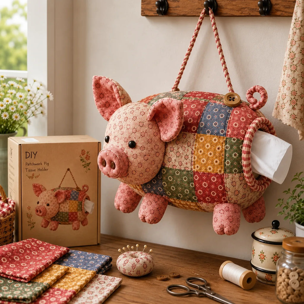 DIY Patchwork Animal Tissue Box Cover Sewing Kit
