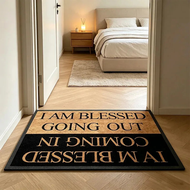 American Letter Crystal-Velvet Floor Mat – 50 × 80 cm
