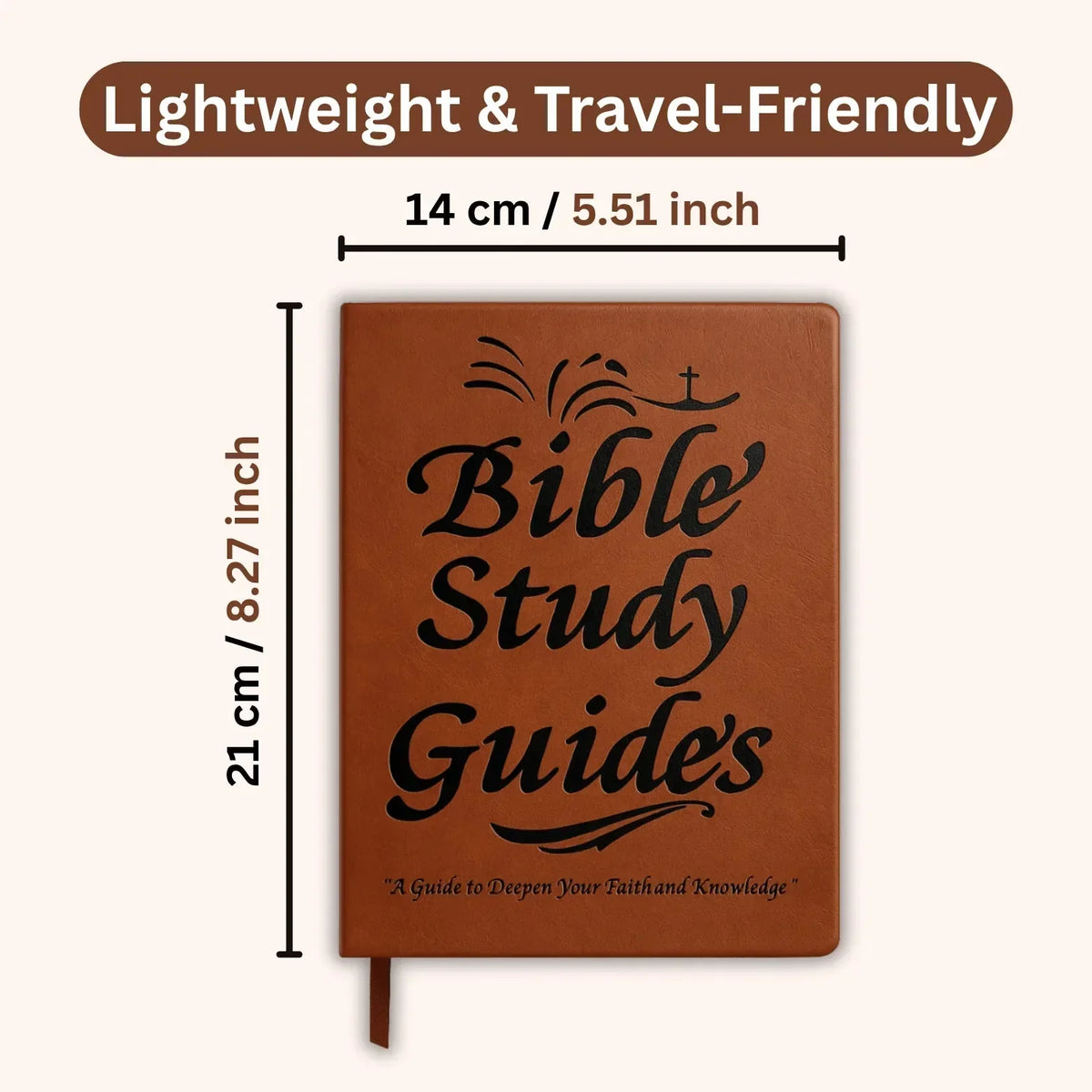 66-Page Women’s Bible Study Guided Journal – Brown