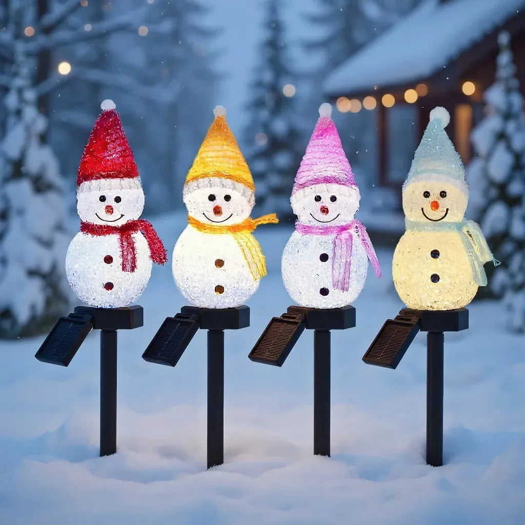 Plug-In Christmas Snowman Yard Light