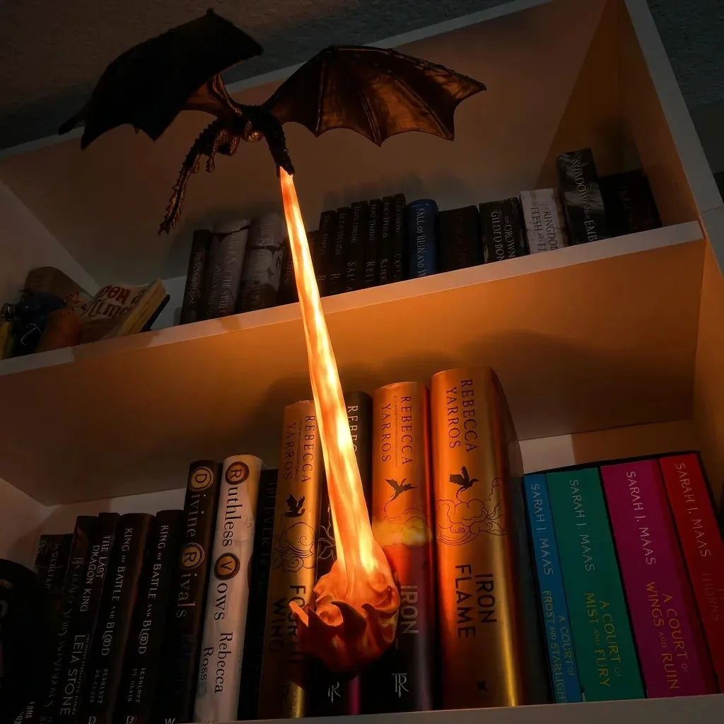 Lighted Dragon Book Nook Corner Figurine