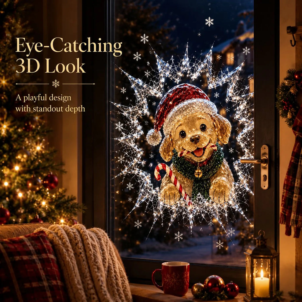 Crystal Christmas Window Decal – 8 Festive Designs