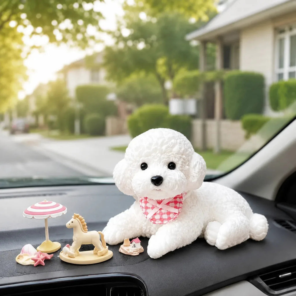 Squeezable Teddy Puppy Dashboard Buddy
