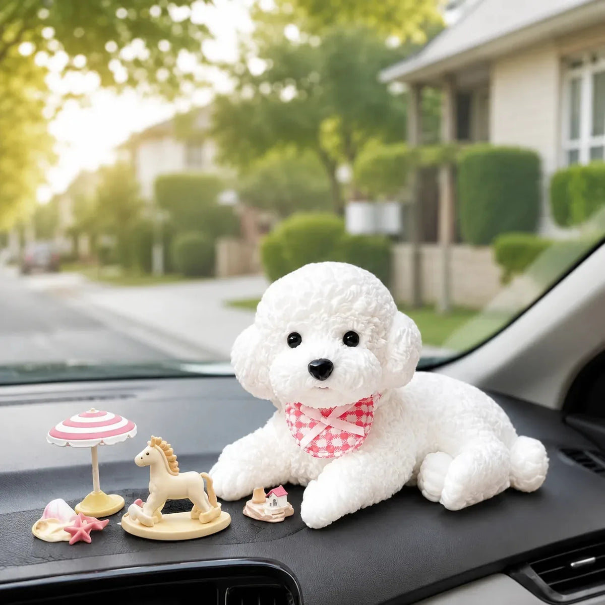 Squeezable Teddy Puppy Dashboard Buddy