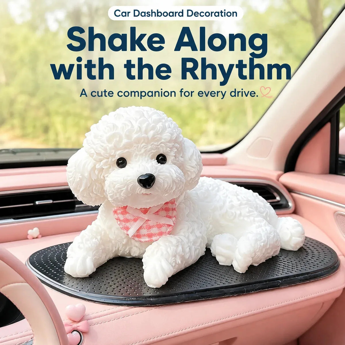 Squeezable Teddy Puppy Dashboard Buddy