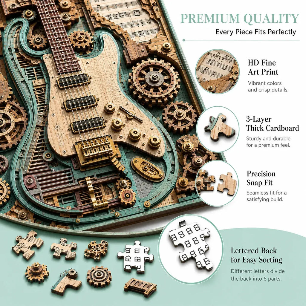 Wooden Mechanical 3D Puzzle – 3 Designs