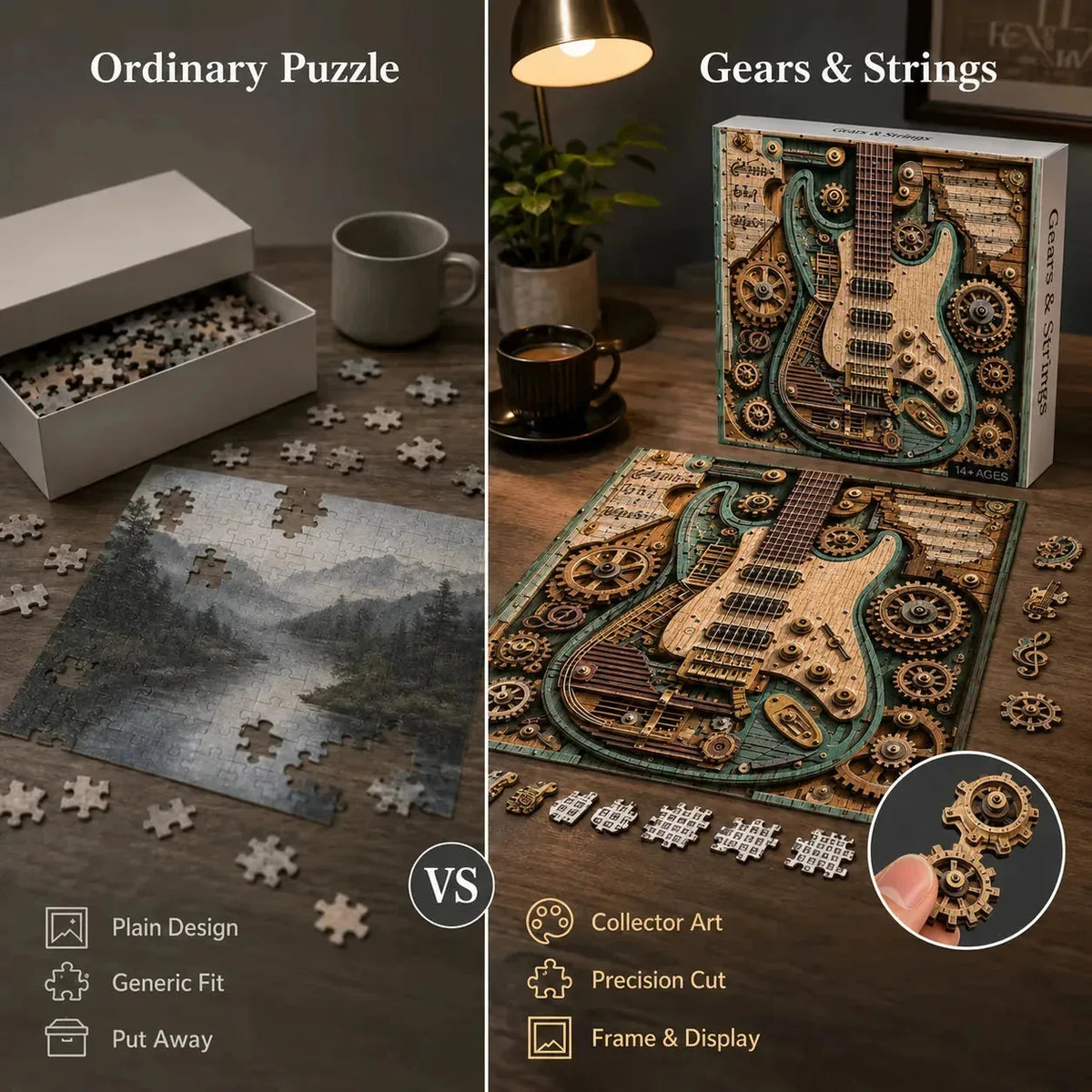 Wooden Mechanical 3D Puzzle – 3 Designs
