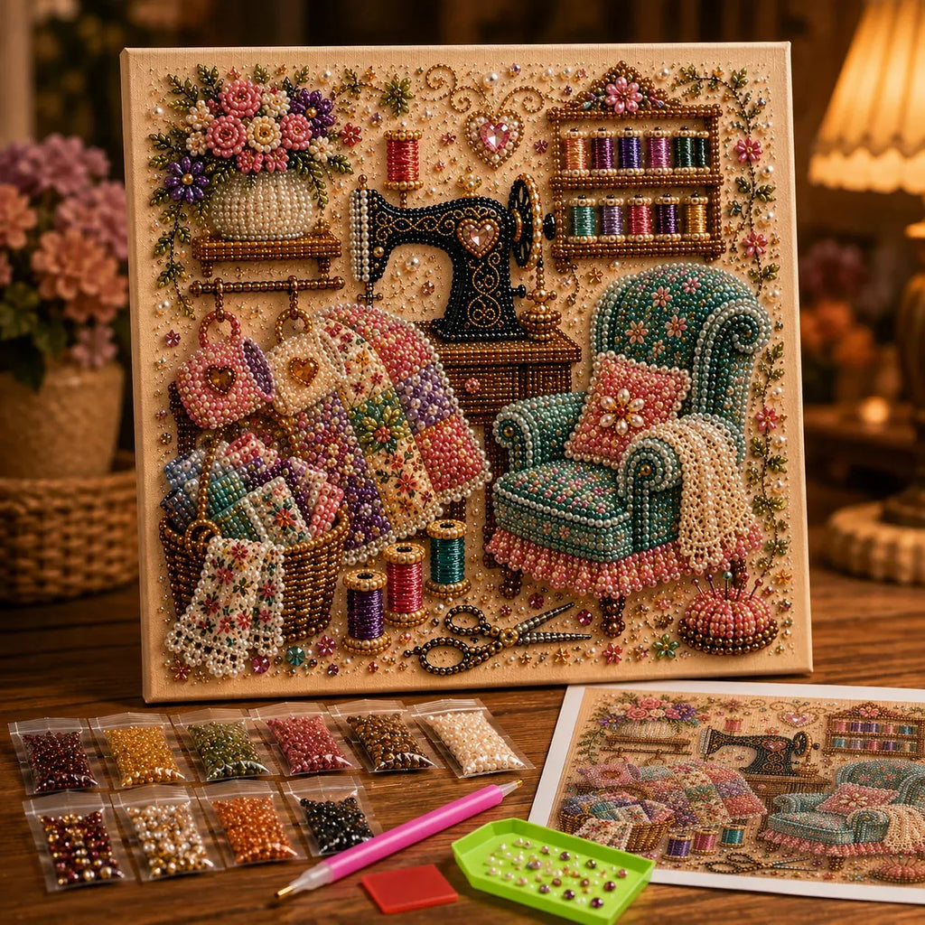 Cozy Hobby Room Diamond Painting Kit – 6 Designs