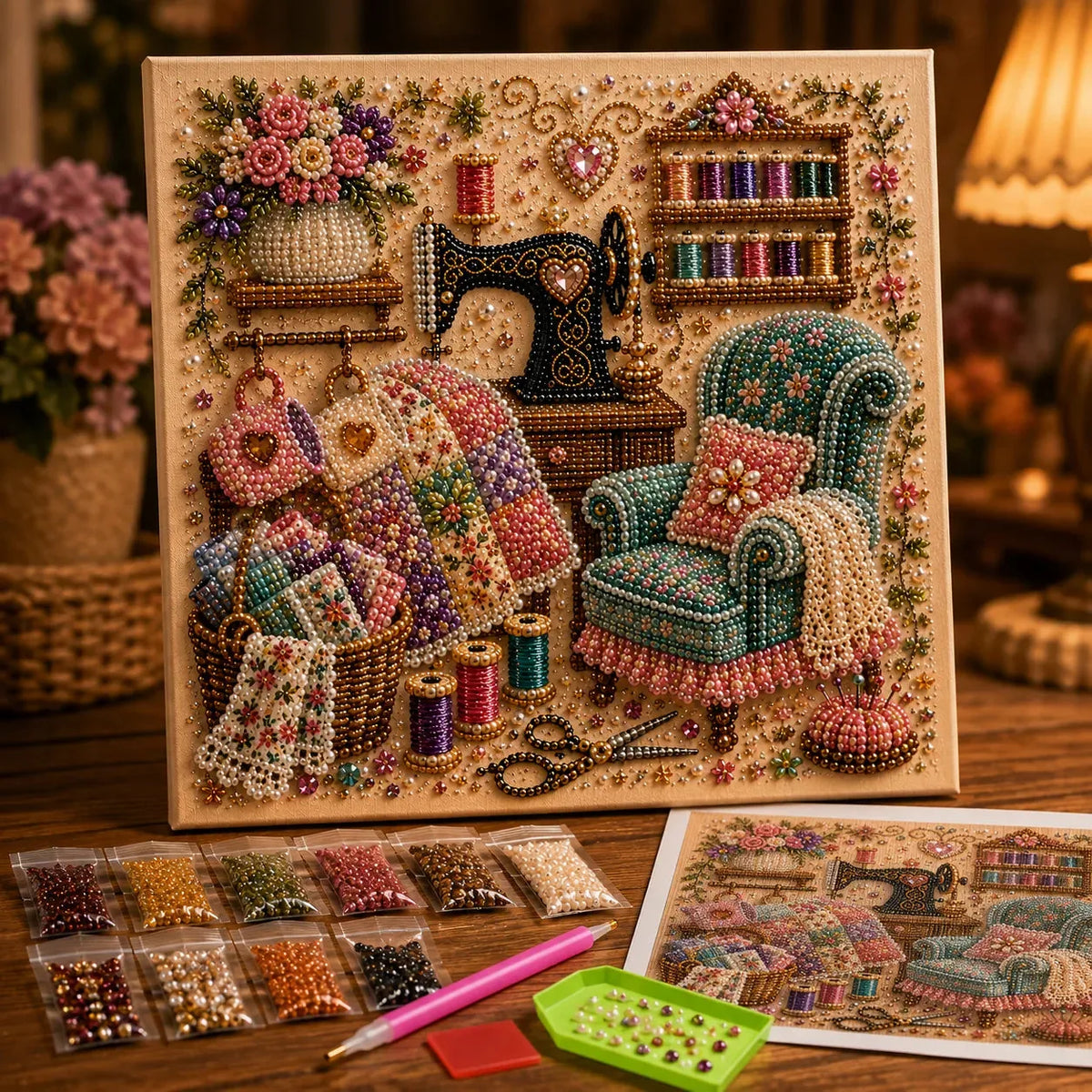 Cozy Hobby Room Diamond Painting Kit – 6 Designs