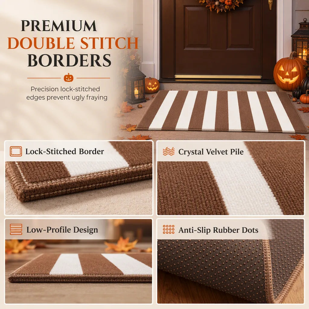 Striped Non-Slip Holiday Doormat – 7 Designs