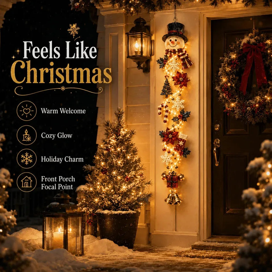 Lighted Christmas Door Hanger – 6 Designs