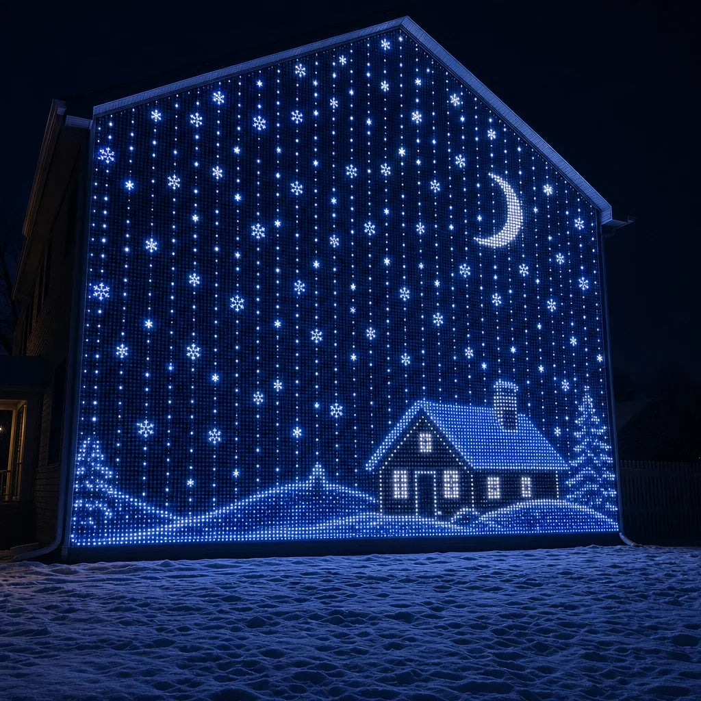 App-Controlled LED Curtain Lights