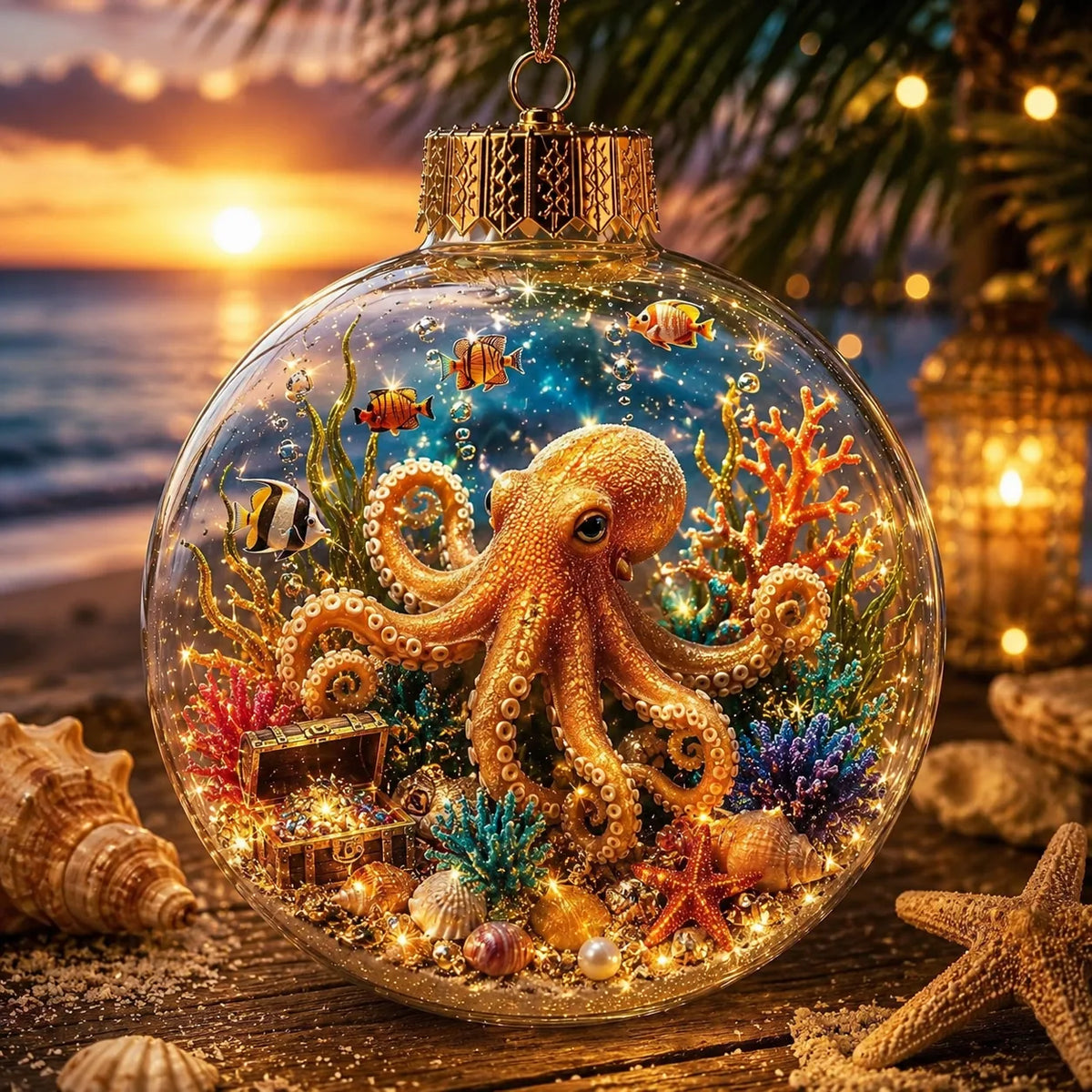 Lighted Ocean Animal Diorama Ornament