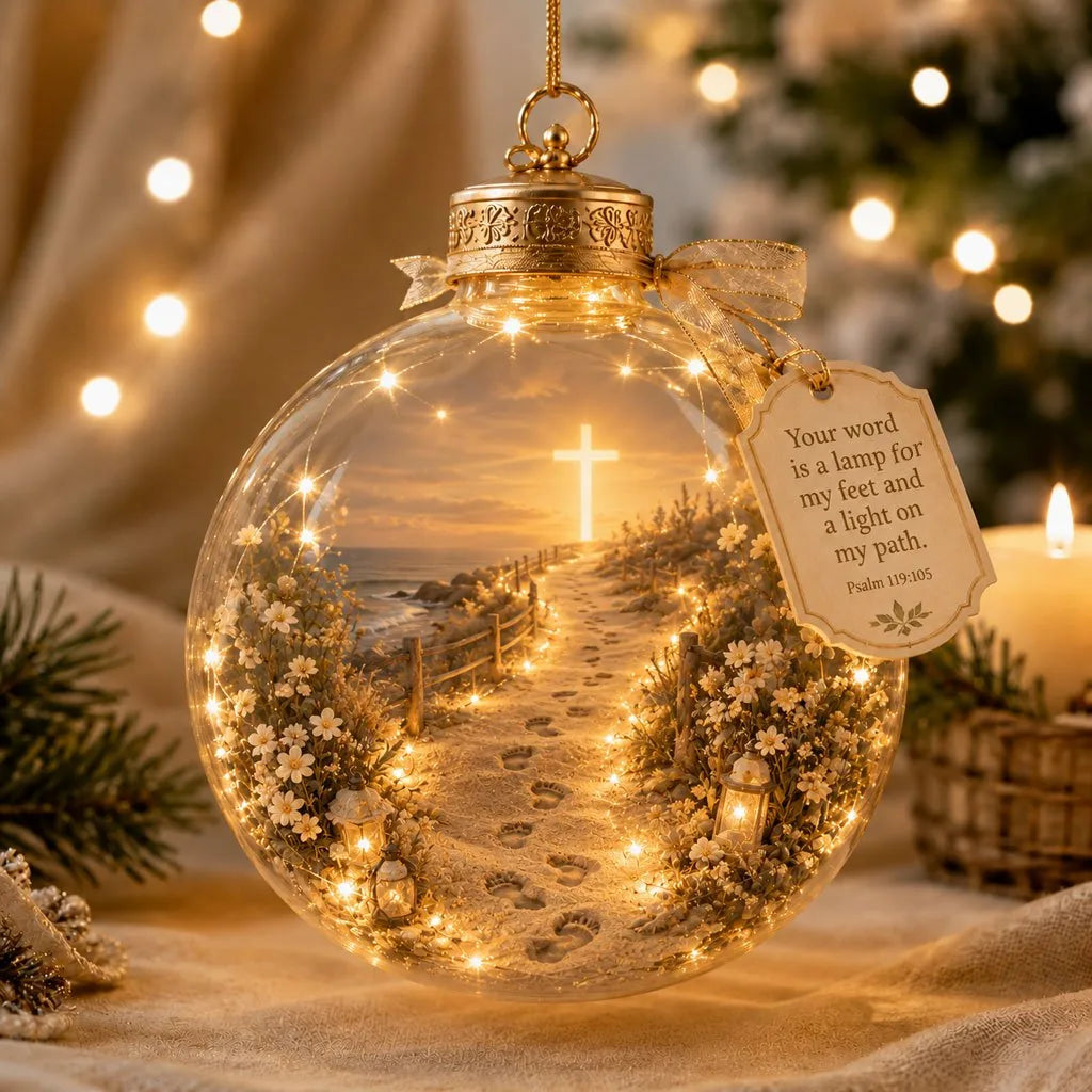 Lighted Christian Scripture Keepsake Ornament