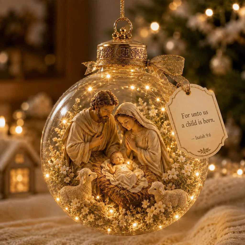 Lighted Christian Scripture Keepsake Ornament