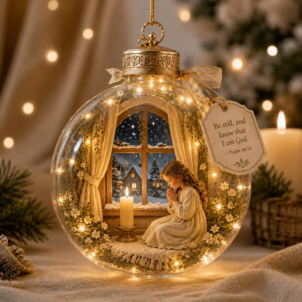 Lighted Christian Scripture Keepsake Ornament