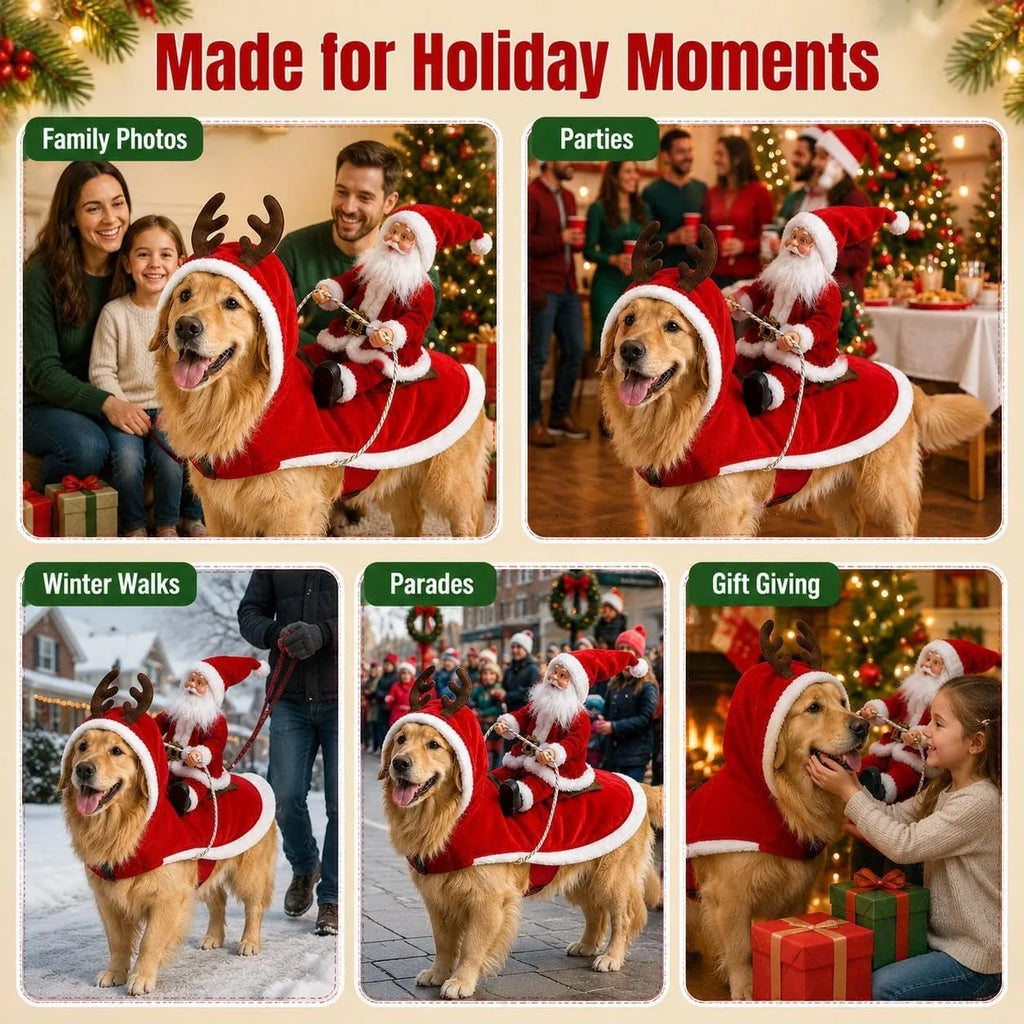 Christmas Rider Costume for Dogs
