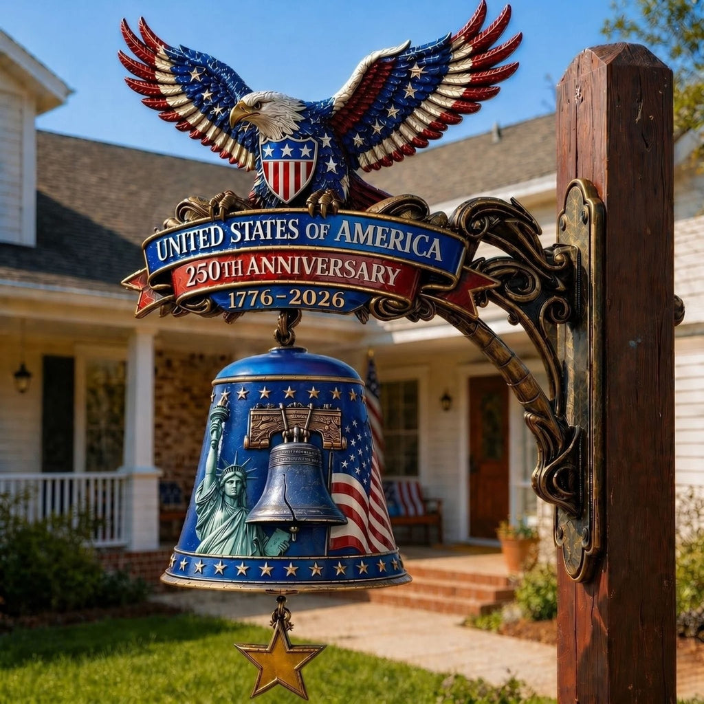 USA 250th Anniversary Patriotic Wall Bell
