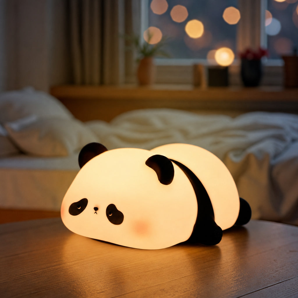 Maetiva® Cute Panda Night Light LED Squishy Tap Lamp Best Gift for Baby and Girl